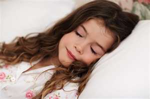 A cute girl sleeping peacefully